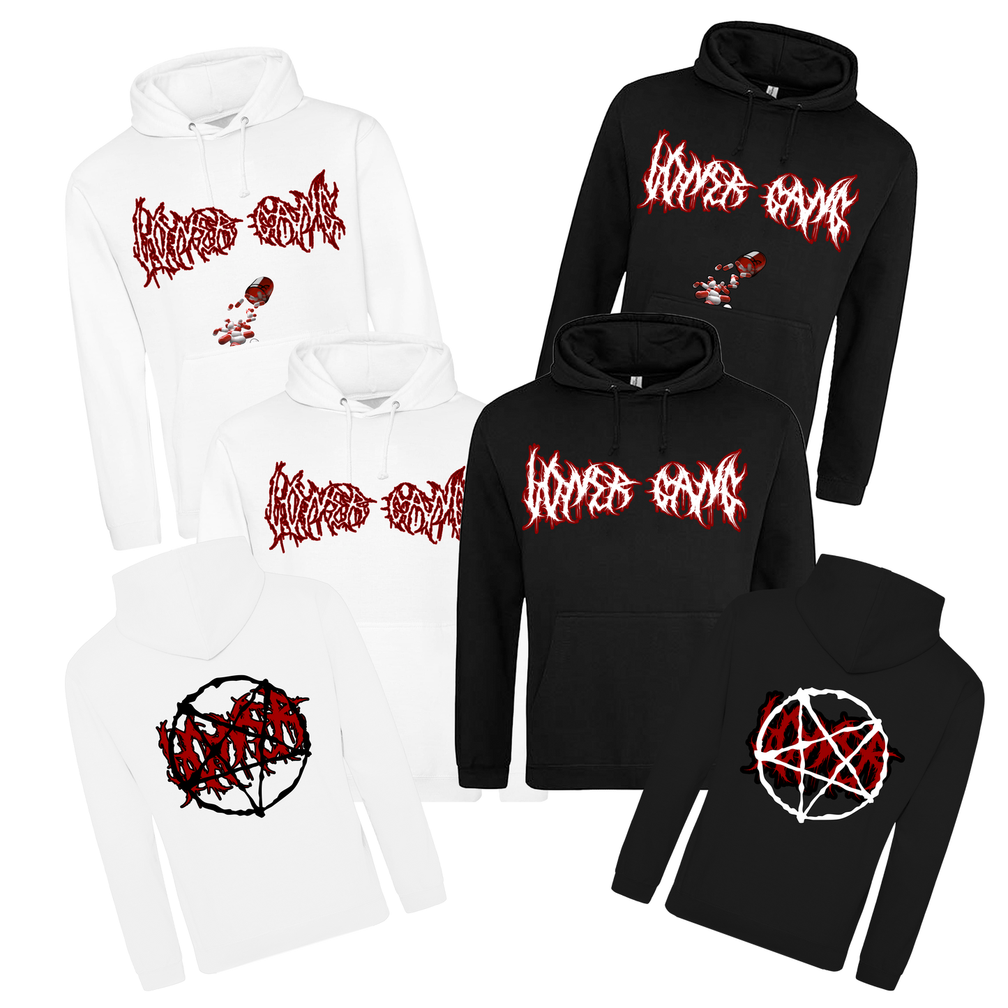 Yuzuxoo - Hoodie Loner Gang Gothicschrift